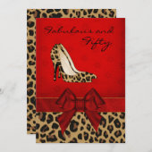 Jaguars Stiletto Custom Invitation stilvoller Dame Einladung (Vorne/Hinten)