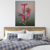 Jaguarwoman "Rusty Calla Lily Portrait" Leinwanddruck (Insitu (Schlafzimmer))