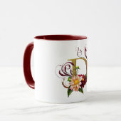Jaguarwomans "ARS Botanica 3" Monogramm-Tasse "D " Tasse (Vorderseite Links)