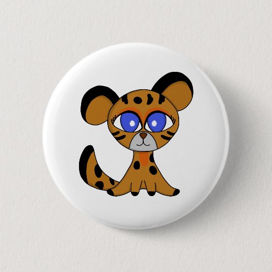 Jaguatirica Niedlich Ocelot Baby Button (Vorderseite)