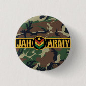 Jah Army Jah Rastafari Reggae Rasta Roots Button (Vorderseite)