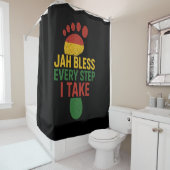 Jah Bless Every Step I take Rasta Duschvorhang (Beispiel)