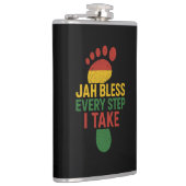 Jah Bless Every Step I take Rasta Flachmann (Rechts)