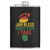 Jah Bless Every Step I take Rasta Flachmann (Vorderseite)