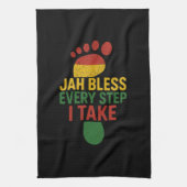 Jah Bless Every Step I take Rasta Geschirrtuch (Vertikal)
