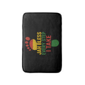 Jah Bless Every Step I take Rastafarian Flag Rasta Badematte (Vorderseite Vertikal)