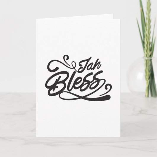 Jah bless lettering karte (Vorderseite)