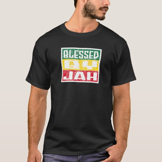 Jah Bless Rasta Raggae Ragga Roots God Rasta T-Shirt (Vorderseite)