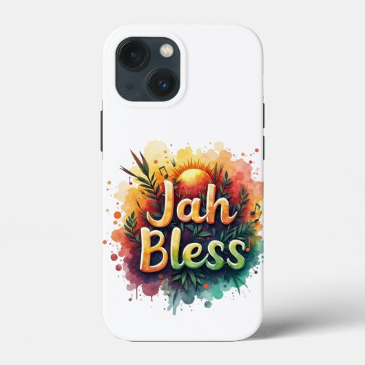 Jah Bless Reggae Watercolor Case Rasta Vibes & Art (Rückseite)
