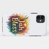 Jah Bless Reggae Watercolor iPhone 11 Case (Rückseite (Horizontal))