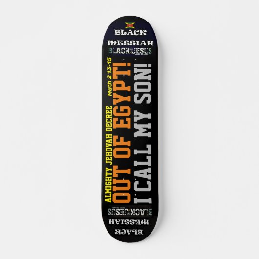 JAH DECREE OUT OF EYGPT Skateboard, 7¾" Deck Skateboard (Vorne)
