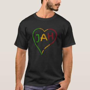 Jah Heart Rastafari Retro Vintage Geschenk T-Shirt