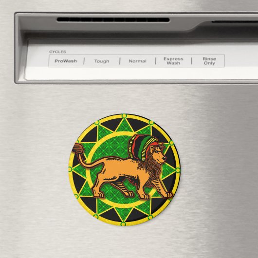 Jah King Dredlock Lion Magnet (In Situ (Geschirrspüler))