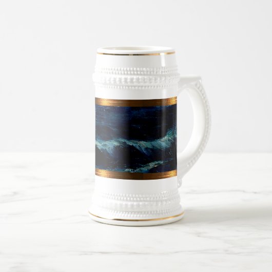 JAH MEER + hochauflösendere Seemann SchaleTasse Bierglas (VorderseiteRechts)