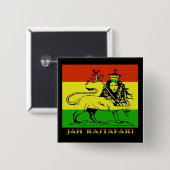 Jah Rastafari Abzeichen Button (Vorne & Hinten)