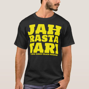 JAH RASTAFARI & BLACK MESSIAH Einfaches Dunkles T- T-Shirt