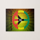 Jah Rastafari Friedenszeichen Selassie I Puzzle (Horizontal)