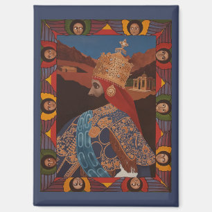 Jah Rastafari Haile Selassie HIM Rasta Roots  Magnet