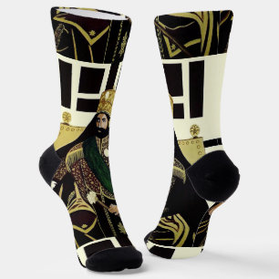 Jah Rastafari Haile Selassie I HIM Rasta Socks Socken