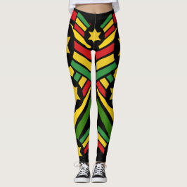 Jah Rastafari Irie Jamaican Rasta Leggings