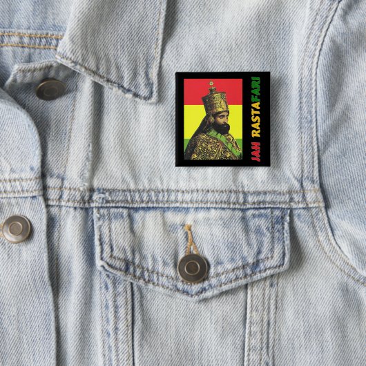 Jah Rastafari Knopf Button (Beispiel)