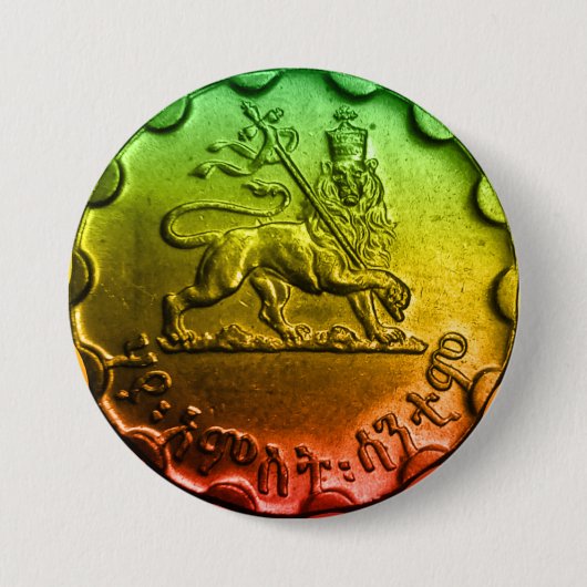 Jah Rastafari Lion von Judah Buttons (Vorderseite)