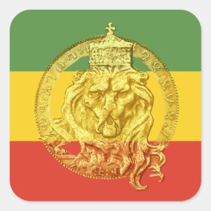 Jah Rastafari Lion von Judah Sticker