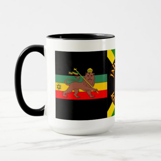 Jah Rastafari - Löwe von Judah - Rasta - Tasse (Links)