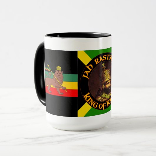 Jah Rastafari - Löwe von Judah - Rasta - Tasse (Vorderseite Links)