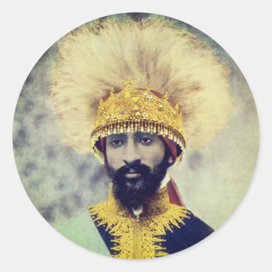 Jah Rastafari Rasta Livity INI Roots  Runder Aufkleber (Vorderseite)