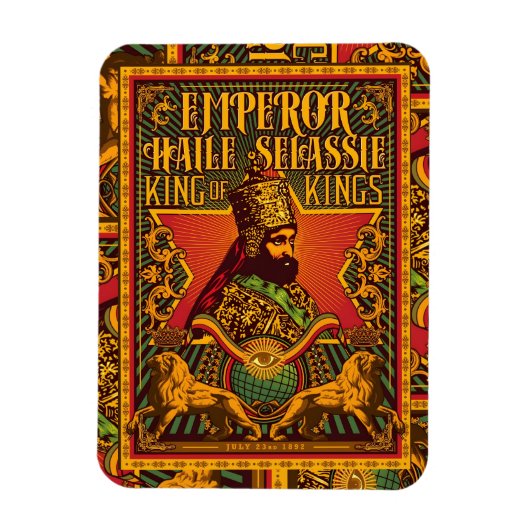 Jah Rastafari Selassie Rasta Reggae Afrika Roots Magnet (Vertikal)