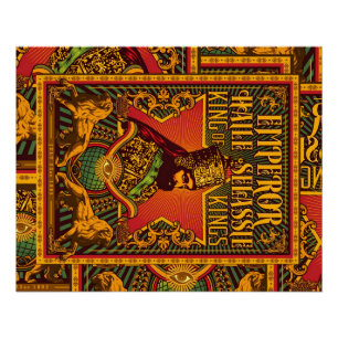 Jah Rastafari Selassie Rasta Reggae Afrika Roots Poster