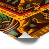 Jah Rastafari Selassie Rasta Reggae Afrika Roots Poster (Ecke)
