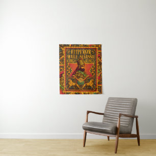 Jah Rastafari Selassie Rasta Reggae Afrika Roots Wandteppich