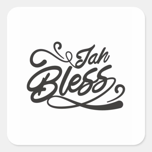 Jah Segen Quadratischer Aufkleber (Vorderseite)