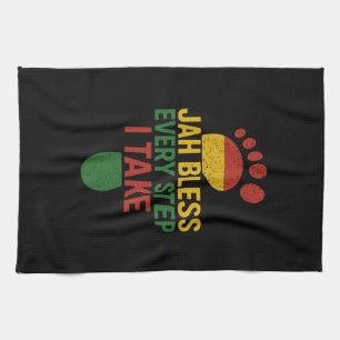 Jah segne jeden Schritt, den ich als Rasta mache Geschirrtuch