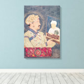 Jahangir mit einem Portrait von Kaiser Akbar Leinwanddruck (Insitu (Holzboden))