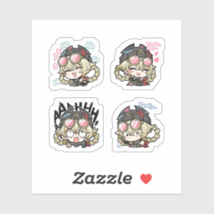 Jahoda Genshin Impact 4er Stickerbogen Aufkleber