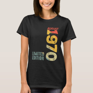 Jahr 1970 August 1970 Retro 1970 Vintage 1970 Seit T-Shirt