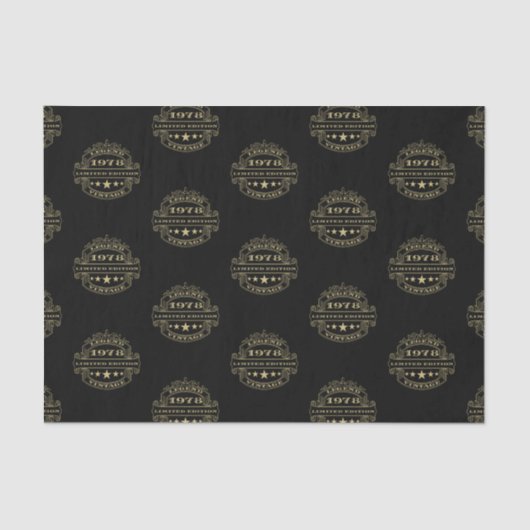 Jahr 1978 Geburtstag Seidenpapier (Vorderseite)