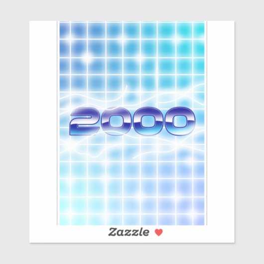 Jahr 2000 Grafik Aufkleber (Blatt)
