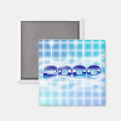 Jahr 2000 Grafik Magnet (Vorderseite/Rückseite)