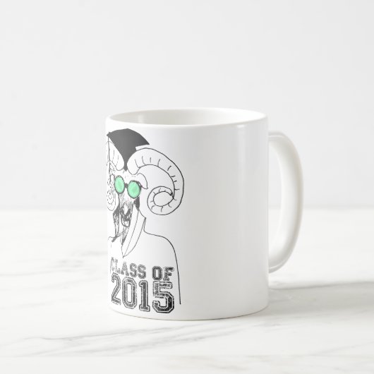 Jahr 2015 der Schafklasse 2015 Kaffeetasse (VorderseiteRechts)