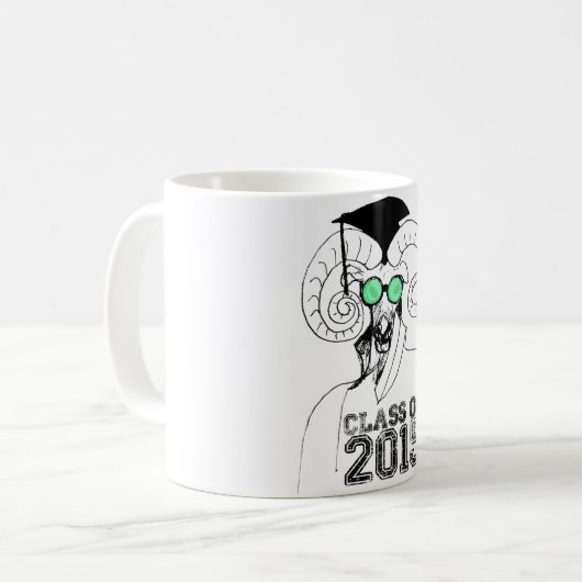 Jahr 2015 der Schafklasse 2015 Kaffeetasse (Vorderseite Links)