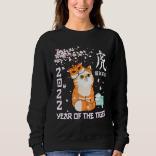 Jahr 2022 der Tiger für Katzen - Frauen sterben Sweatshirt