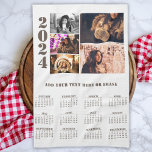 Jahr 2024 Kalender 5 Foto Collage Küche Handtuch<br><div class="desc">Modern 2024 Kalender 5 Foto Collage Küchentuch. Der moderne und personalisierte Foto-Kalender 2024 zeigt die Wochentage für jeden Monat. Fügen Sie 5 Ihrer bevorzugten Fotos zur Vorlage hinzu und fügen Sie Ihren Text hinzu oder löschen Sie ihn.</div>