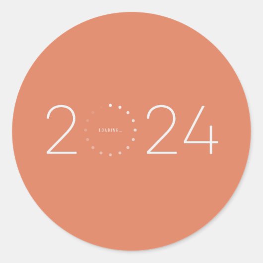 Jahr 2024 Ladung... Runder Aufkleber (Vorderseite)