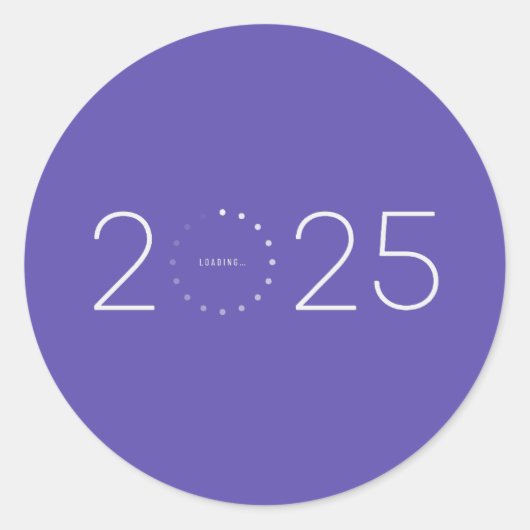 Jahr 2025 bereits beladen runder aufkleber (Vorderseite)