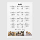 Jahr 2025 Kalender 3 Familienfoto Collage Magnet (Vorderseite)