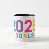 Jahr 2025 Schreibtisch farbige Tasse (Zentrum)